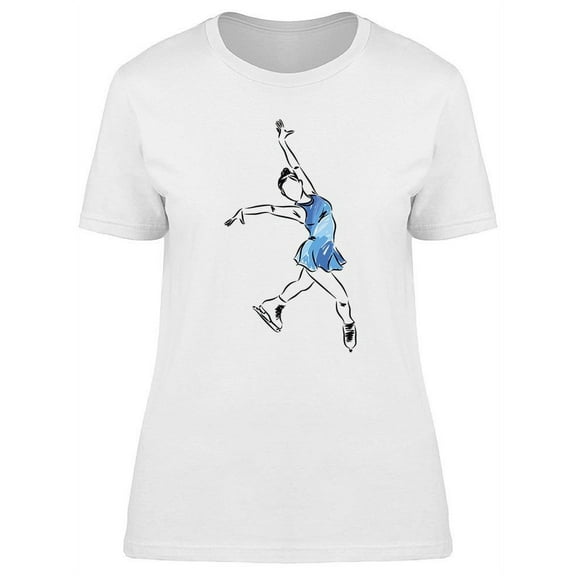 Woman Ice Skating Design T-Shirt Women -Image by Shutterstock, Female x-Large