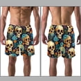 thumbnail image 3 of luoweisi Men's Beach Shorts Quick Dry Swim Trunks with Mesh Lining Skull S, 3 of 5