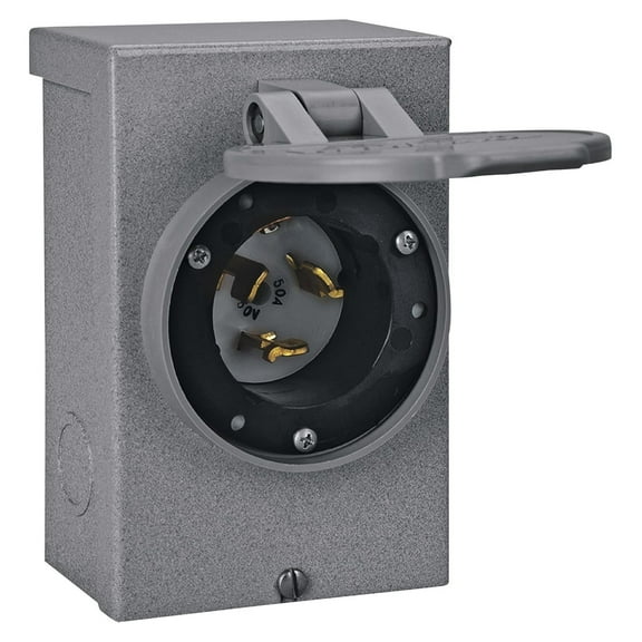 PB50 50-Amp (CS6375) NEMA 3R Power Inlet Box,Gray