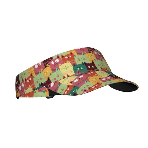 Balery Cute Cartoon Cat Gorra deportiva con visera ajustable para mujer y hombre (talla única)