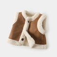 thumbnail image 6 of YunPes Toddler Sherpa Fleece Vest Jacket Baby Boys Girls Button Down Fleece Lined Sleeveless Outwear Winter Vest Coat, 6 of 7