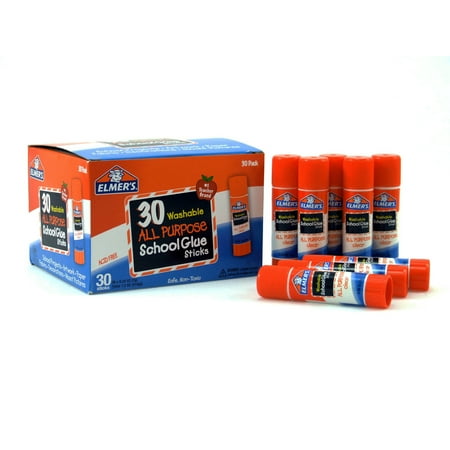 Elmer's All Purpose School Glue Sticks, Washable, 7 Gram, 30 (Best Glue For Cloth)