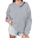 thumbnail image 4 of Camiseta con Capucha Suelta de Moda Impresa de Manga Larga para las Mujeres, Camisetas de Manga Larga para las Mujeres Cuello Redondo Casual, 4 of 7