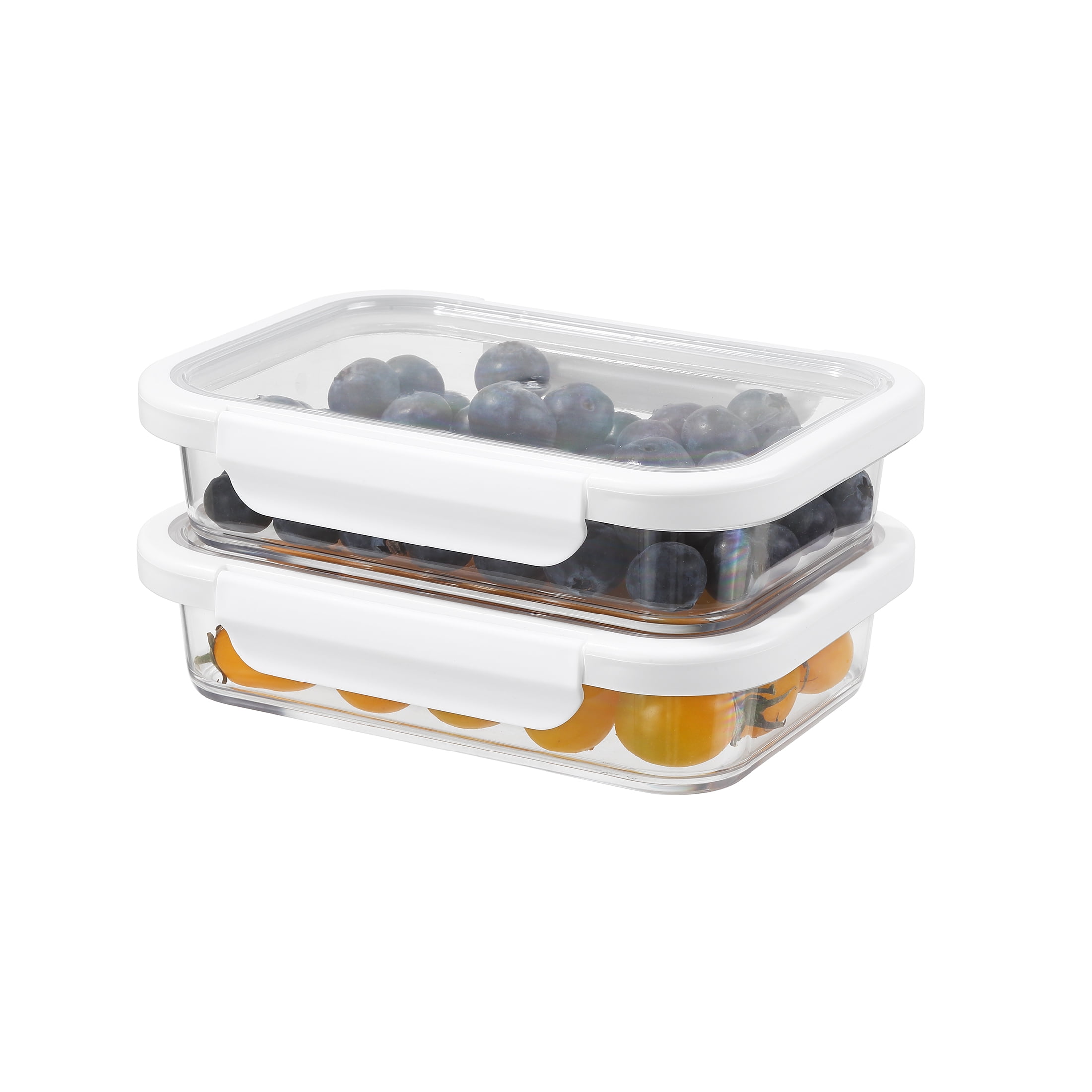 Better Homes & Gardens Tritan Food Storage Containers, 2.3 Cup, Rectangle, with Tritan Lids, Set of 2, 4 Pieces