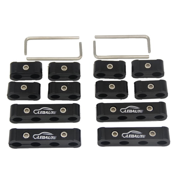 Ledaut 12 Piezas Separadores De Cables De Bujía De Motor Para 8 Mm, 9 Mm, 10 Mm (Negro)