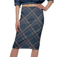 thumbnail image 4 of Moomaya Poly Spandex Skirt Printed Pencil Skirt Plus Size Summer Wear Clothing, 4 of 6