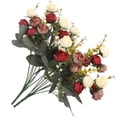 thumbnail image 1 of Billuyoard 2 pack/lote flores artificiales de bajo mantenimiento decoración interior o exterior flores falsas elegantes Flores artificiales Blanco rojo 30 centimetros, 1 of 6