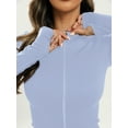 thumbnail image 4 of Women Slim-Fit Full-Zip Yoga Jacket Ultra-Breathable MoistureLong Sleeve Activewear, 4 of 8