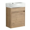 thumbnail image 3 of Furvclv Bathroom Vanity Cabinet With Ceramic Basin Sink Top Soft Closing Door Solid Wood Bathroom Vanities Wall Mounted Bathroom Vanity Easy To Install For Bathroom Garage Garden, 3 of 9