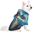 thumbnail image 2 of Fotbe Watercolor Turtle Print Small Dog Sweater Hoodies Pet Grey Hooded Soft Fleece Sweatshirts with Pocket Fall Winter Puppy Cat Sweaters Warm Clothes-, 2 of 7