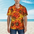 thumbnail image 4 of Haiem Sunflower4 Printed Hawaiian Shirt for Men - Men’s Casual Beach Summer Shirts - Stretch Fabric with Modern Fit-Medium, 4 of 9
