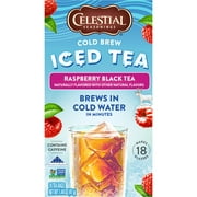 Celestial Seasonings Cold Brew Raspberry Black Iced Tea Bags, 18 Count