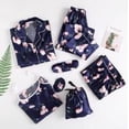thumbnail image 2 of Conjunto de ropa de dormir de 7 piezas Traje de camisón estampado Pantalones cortos de chaleco de mujer con conjunto de pijama de niña con diadema, L Inevent AP000966-02, 2 of 7