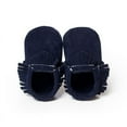 thumbnail image 4 of Newborn Baby Boy Girl Moccasins Shoes Fringe Soft Soled Non-slip Footwear Crib Shoes PU Suede Leather First Walker Shoes, 4 of 5