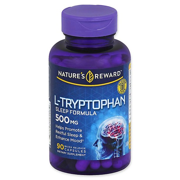 Nature's Reward 90Count 500 mg LTryptophan Sleep Formula Quick