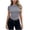 Gray, variant on Women's Casual T-Shirts Fashion Casual Solid Color Midriff-baring Short Sleeve Round-Neck Tops Outdoor Hiking Travel