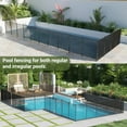 thumbnail image 6 of NETAJE 4x108 FT Ground Safety Fencing, Outdoor Swimming Pool Fences with Removable Mesh Fence for Backyard Garden, Black, 6 of 9