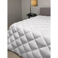 thumbnail image 2 of Retro Down Alternative Comforter, Rhythmic Monochrome Triangles and Hexagons Illustration on Plain Backdrop, Microfiber Quilt for All Season, 5 Sizes, White and Pale Salmon, by Ambesonne, 2 of 3