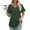 Olive Green, variant on Babysbule Women's V-Neck Short Sleeve Summer Tee, Soft Basic T-Shirt for Everyday Wear, Stylish Street Look, Perfect for Travel, Office