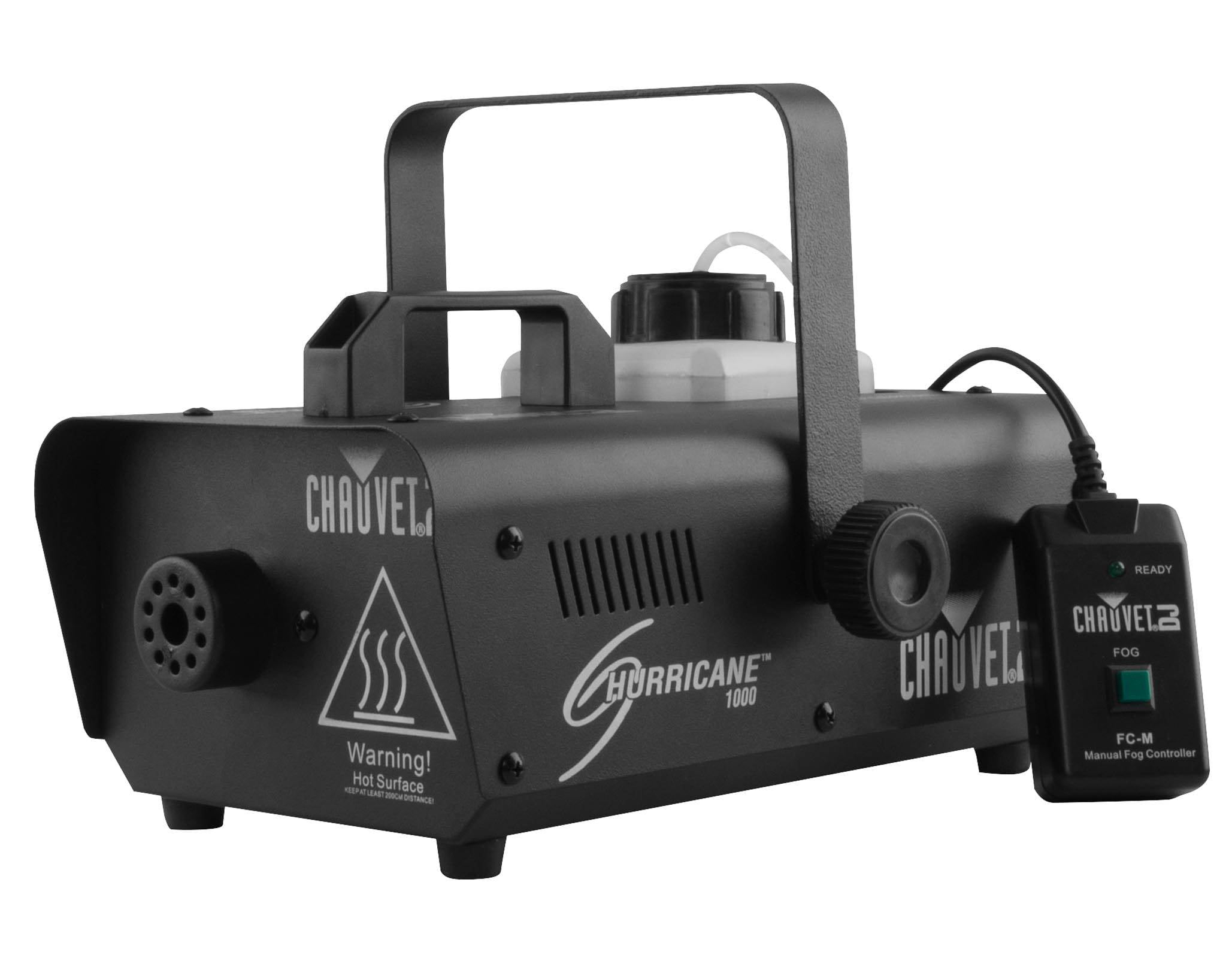 Chauvet DJ Hurricane 1000 Compact Fog Machine with Wireless Remote and LED-Illuminated Tank