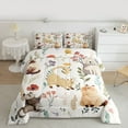 thumbnail image 2 of jejeloiu Cartoon Kitten Cat Bedding Comforter Set,Pet Lovers Twin Comforter Sets,Rustic Plant Leaves Bedding Set For Girls,Ultra Soft Home Decor Reversible,2-Piece, 2 of 8