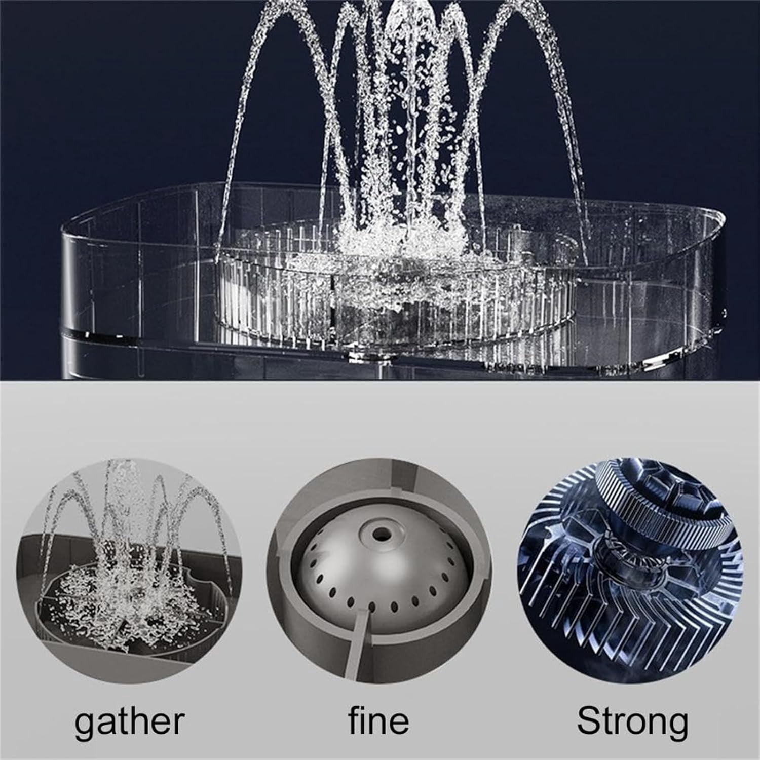 Electric Glass Rinser Tea Cup Washer, High Pressure Jets Glass Rinser, Desktop Automatic Cup Washing Machine with 1.6L Water Tank for Home, Bar & Coffee Shop (Gray)
