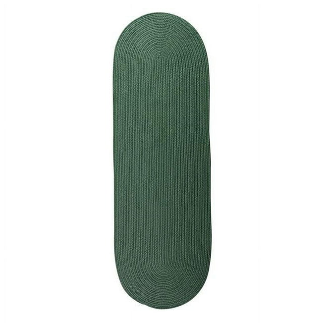 Colonial Mills Tapis RV62R028X108 Réversible Ovale Tressé Coureur Chasseur Vert - 2 Pi 4 Po x 9 Pi.