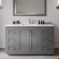thumbnail image 2 of Wyndham Collection Miranda 54" Metal&Wood Single Bathroom Vanity in Gray/Nickel, 2 of 6