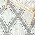 thumbnail image 6 of SAFAVIEH Natura Tanisha Diamond Runner Rug, Ivory/Black, 2'3" x 9', 6 of 8