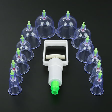Chinese Medical 12 Cups Body Cupping Set Home Cure Self Treatment Diagnose Device Portable Massage Therapy Kit