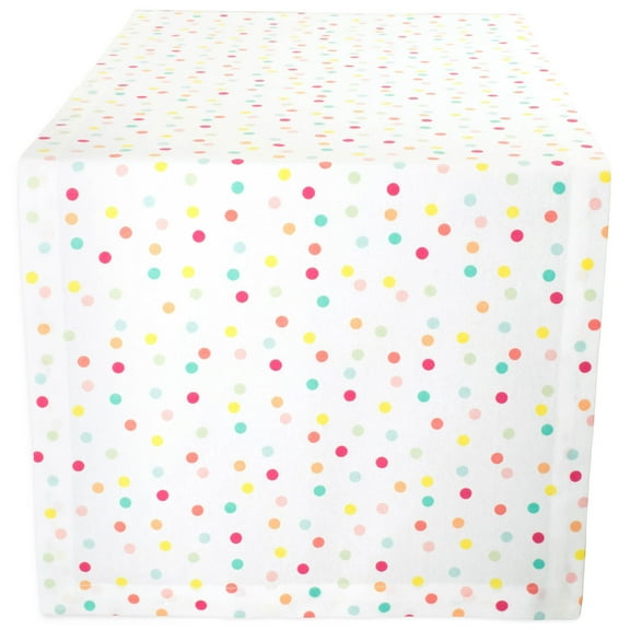 DII Mult Polka Dots Print Table Runner