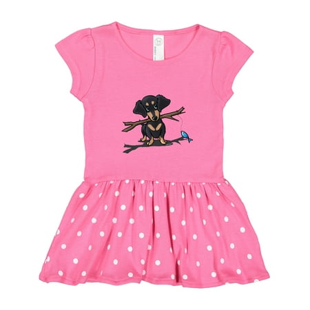 

Inktastic Dachshund Fisher Gift Toddler Girl Dress
