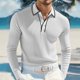 thumbnail image 1 of pstuiky Camisas casuales de manga larga para hombre, Camiseta de manga larga con solapa y botones de color liso para hombre salir tops s, 1 of 7