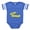 Royal Blue, variant on - FIN Lil Angel - Cute Infant Baby Football Bodysuit