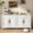 Retro 4 Door-White, variant on ANPOO Green 65" Retro Sideboard Buffet Cabinet with Storage, Paint Cabinet Wood Carving Design Brass Carved Handles Solid Wood Gourd Legs Vintage Style
