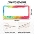 thumbnail image 7 of Aluminum License Plate Frame 2 Pack Car Exterior Accessory Car Tag Holder for Front Rear Plates Cars Decor Tie-dyed Colorful Spiral Pattern, 7 of 7