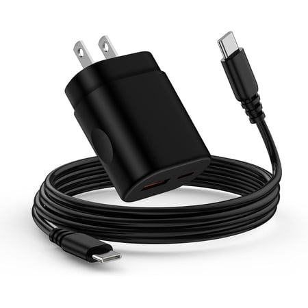 Samsung A16 Fast Charger Type C Fast Charging for Samsung Galaxy S24 FE Ultra S23 S22 Plus S21 A55 A53 A15 A14 A13 C55 Z Flip 6 5 Z Fold 6 5, Moto 25W Dual Port USB C Charger Block with 6FT C-C Cable