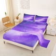 thumbnail image 2 of jejeloiu Purple Galaxy Star Bed Sheets Kids,Magical Night Sky Pattern King Sheets For Girls,4-Piece, 2 of 6
