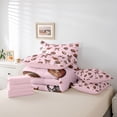 thumbnail image 6 of Erosebridal Kawaii Bowtie Stars 7-Piece Twin Bedding Sets,American Rugby Football Bedding Comforter Set For Girls Kids,Reversible pink, 6 of 7