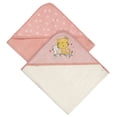 thumbnail image 1 of Gerber Set 2 Toallas con Capucha Bebé 100% Algodón OEKO-TEX Rosa 66×76 cm, 1 of 5