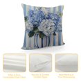 thumbnail image 4 of Nawypu Hydrangea Floral Throw Pillow Covers vase Striped Flower Classic Elegant Vintage Rose Farmhouse Blue Soft for Women Living Room Decor Bedroom Dorm Sofa Cushion Pillowcases, 4 of 5
