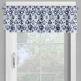 thumbnail image 2 of Ambesonne Navy Blue Valance Pack of 2, Vintage Ikat, 42"X12", Blue White, 2 of 5