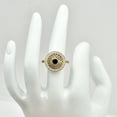 thumbnail image 6 of 18K Gold Over Brass Black Onyx & White Zircon Ring s.6 Jewelry RM-1735 TGR1009_E_6, 6 of 6