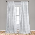 thumbnail image 5 of Ambesonne Grey and White Curtains, Shabby Botany Herbs, Pair of 28"x63", Grey White, 5 of 5