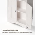 thumbnail image 6 of Lofka 71" 6-Shelf Tall Bookcase and Bookshelf with 2 Doors, White, 6 of 7