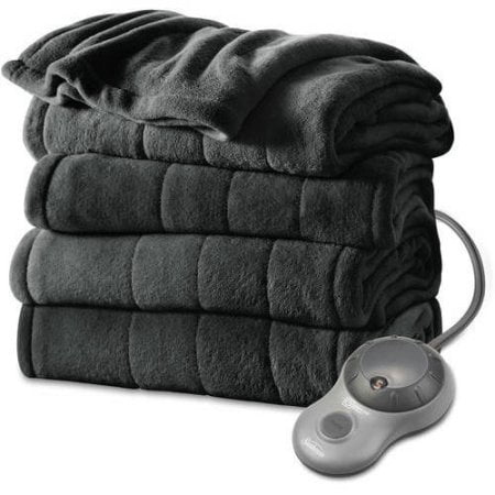 Sunbeam Electric Heated Microplush Channeled Blanket