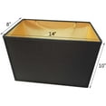 thumbnail image 2 of (14x8) x(14x8) x10 Rectangular Drum Lampshade Black Fabric with Brass Spider fitter - Perfect for table and Floor lamps - Medium, Black, 2 of 11
