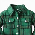 thumbnail image 4 of YIWULA Toddler Boy Girl Fall Flannel Shirt Kid Baby Long Sleeve Button Down Plaid Shirts(3-6 Months,Green), 4 of 5