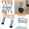 thumbnail image 6 of GarveeHome Kids Chair Set of 2, 3 Level Height Adjustable Kid Chair, Plastic Toddler Chairs for Children Boys Girls Age 2-6, Suitable for Home Family Classroom Nursery Indoor Use, Blue Grey, 6 of 9