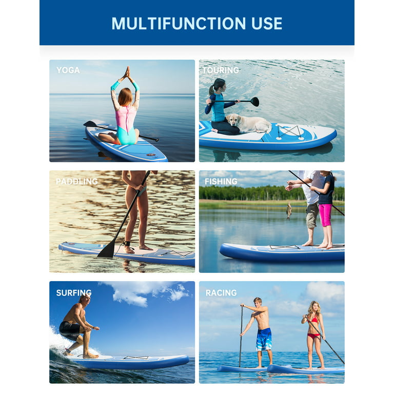 Inflatable Paddle Adults Fast Stand 6 Board & for Thick Carry & Pumping Up Accessories Paddle Sup Youth in Board Bag with 